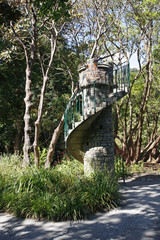 Spiral staircase tower in Clyne Park