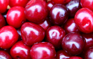 background of ripe cherry ripe juicy summer natural