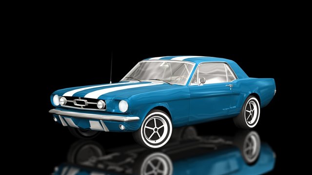 Fototapeta blue Classical Sports Car