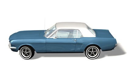 Obraz na płótnie Canvas blue Classical Sports Car