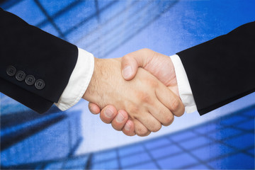 Partners shaking hands - business concept