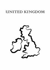 Fototapeta premium the United Kingdom map