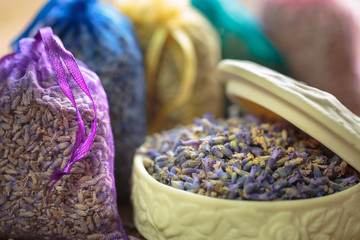 Aromatherapy with lavender sachets