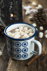 Cocoa drink with marshmallow