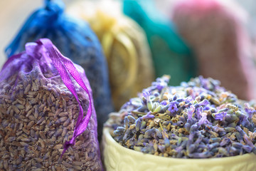 Aromatherapy with lavender sachets