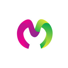 Fototapeta premium Letter M color logo