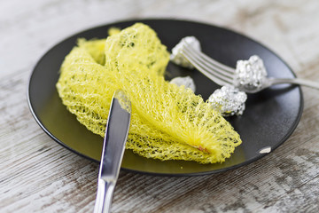 The next sea products: plastic food