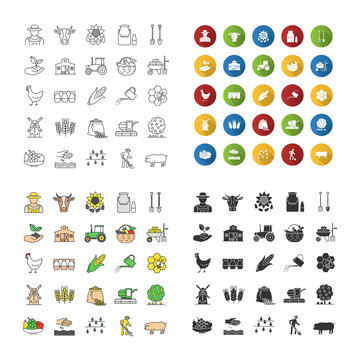 Agriculture icons set