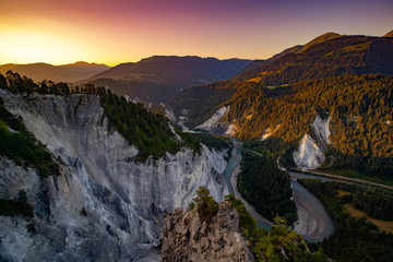 Rheinschlucht Graubünden / Schweiz