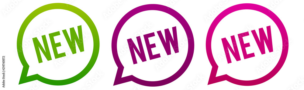 Poster new - round web buttons. circle eps10 vector.