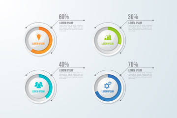Fototapeta premium Infographic template for business, education, web design, banners, brochures, flyers, diagram, workflow, timeline. Vector illustration.