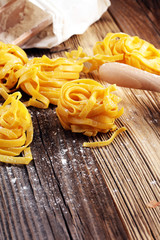 pasta on rustic background. Diet and food concept
