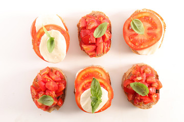 assorted of bruschettas
