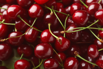 Ripe cherries, closeup
