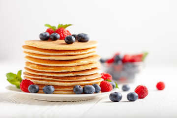 American blueberry pancakes