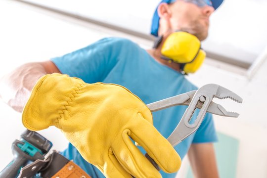 Construction Worker with Plier