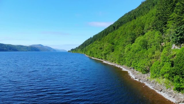 Flight over Loch Ness - the most famous lake in Scotland