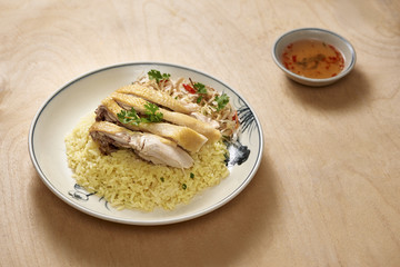 Hoi An chicken rice , Vietnam gourmet steamed chicken with rice