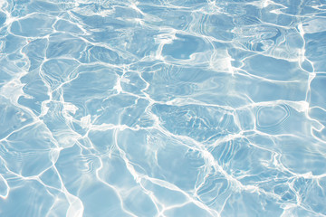 Texture of water in swimming pool for background