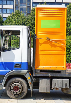 Portable Toilet On A Truck