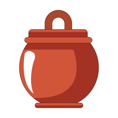 Porcelain jar isolated vector illustration graphic design