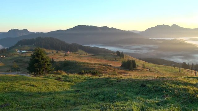 Summer Sunrise in the Austrian Alps - Static Shot