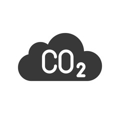 Carbon monoxide on cloud, pollution 
 icon