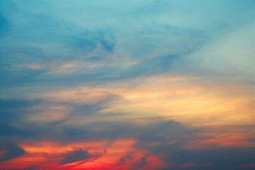 The sky at sunset