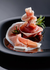 Prosciutto with rosemary.