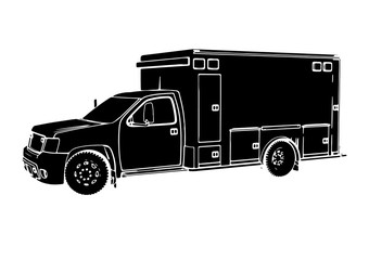 silhouette of ambulance car vector © Dzmitry