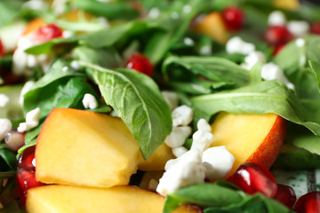 Delicious healthy fresh salad, closeup