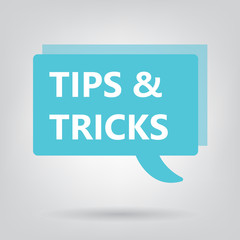 tips and tricks written on speech bubble- vector illustration