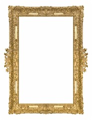 Golden frame for paintings, mirrors or photo