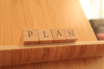 Wooden Block Text of Plan