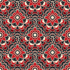 ethnic pattern for fabric. Abstract geometric mosaic vintage seamless pattern design surface