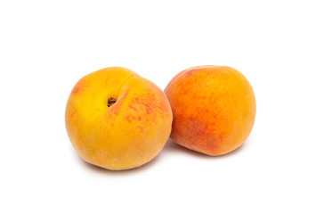 yellow peach called percoca on white © Vincenzo De Bernardo