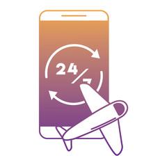 smartphone and airplane icon