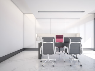 Modern luxury managing director room , 3d rendering