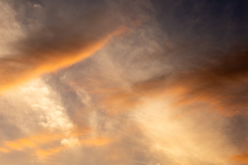 Fototapeta na wymiar Sky in sunrise or sunset background.