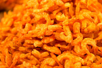 Dried shrimp, delicacy widely used as an ingredient in the thai food.Thailand.