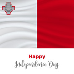 Fototapeta premium 21 September, Malta Independence Day background