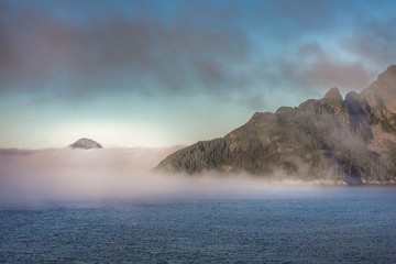 Foggy morning in Alaska