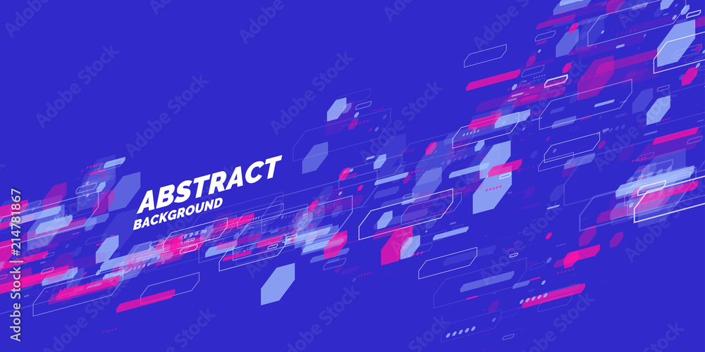 Poster abstract background with dynamic shapes. vector template