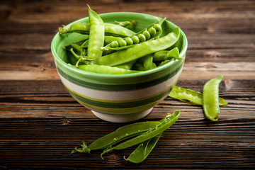 Fresh green peas