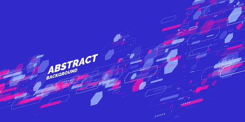 Abstract background with dynamic shapes. Vector template