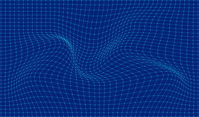 Abstract wave line. Blue line pattern