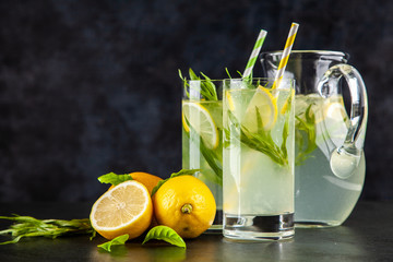 Tarragon lemonade drink