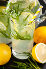 Tarragon lemonade drink