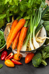 Assortment of fresh vegetables