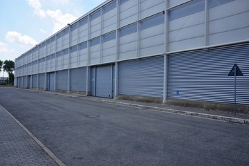Fototapeta na wymiar exterior of industrial warehouse